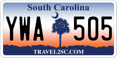 SC license plate YWA505
