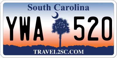 SC license plate YWA520