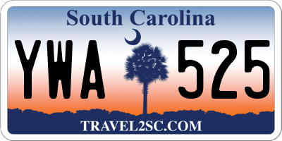 SC license plate YWA525