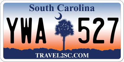 SC license plate YWA527