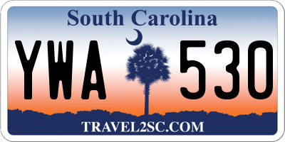 SC license plate YWA530