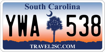 SC license plate YWA538