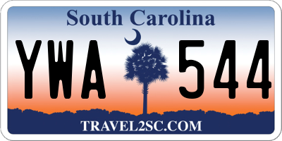 SC license plate YWA544