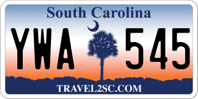 SC license plate YWA545