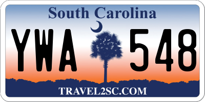 SC license plate YWA548