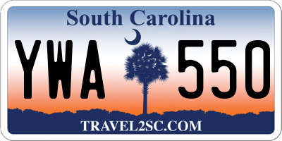 SC license plate YWA550