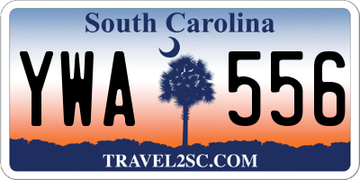 SC license plate YWA556
