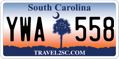 SC license plate YWA558
