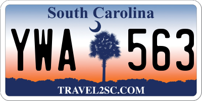 SC license plate YWA563