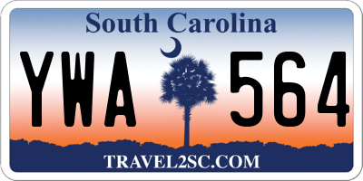 SC license plate YWA564