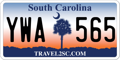 SC license plate YWA565