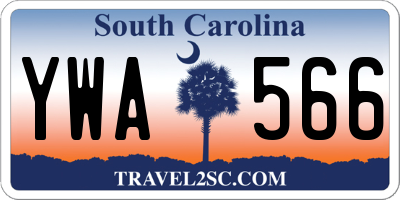 SC license plate YWA566
