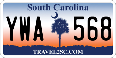 SC license plate YWA568