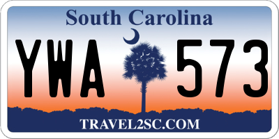 SC license plate YWA573