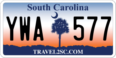 SC license plate YWA577