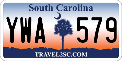 SC license plate YWA579