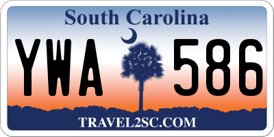 SC license plate YWA586