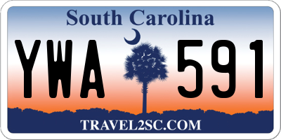 SC license plate YWA591