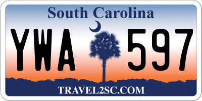 SC license plate YWA597
