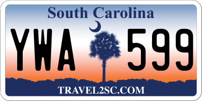 SC license plate YWA599