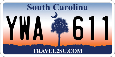 SC license plate YWA611