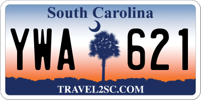 SC license plate YWA621