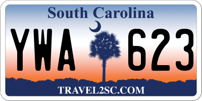 SC license plate YWA623
