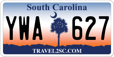 SC license plate YWA627