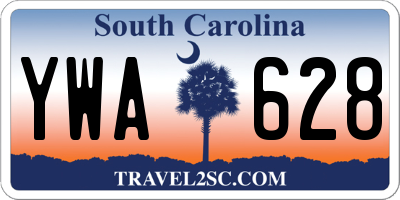 SC license plate YWA628