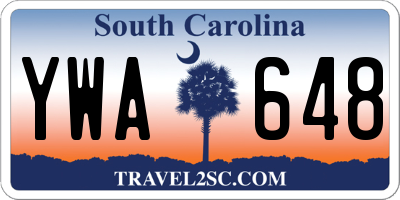 SC license plate YWA648