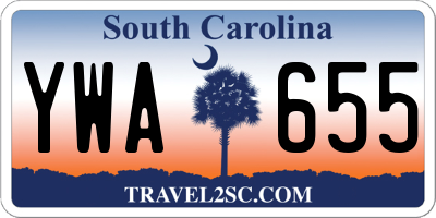 SC license plate YWA655