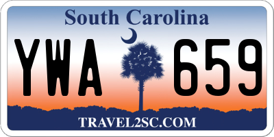 SC license plate YWA659