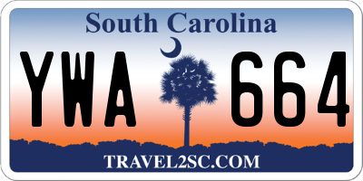 SC license plate YWA664