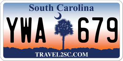 SC license plate YWA679