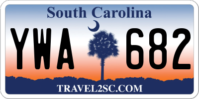 SC license plate YWA682
