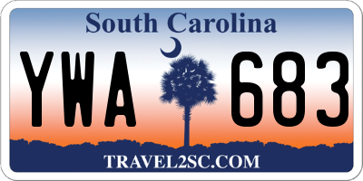 SC license plate YWA683