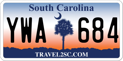SC license plate YWA684