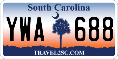 SC license plate YWA688