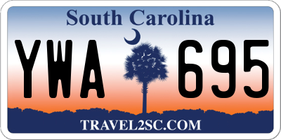 SC license plate YWA695