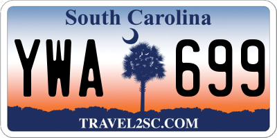 SC license plate YWA699