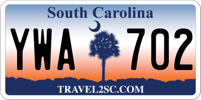 SC license plate YWA702