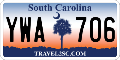 SC license plate YWA706