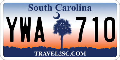 SC license plate YWA710