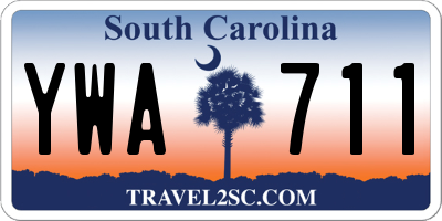 SC license plate YWA711