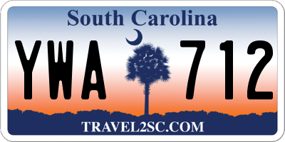 SC license plate YWA712