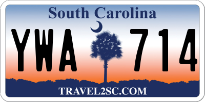 SC license plate YWA714