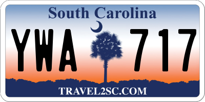 SC license plate YWA717