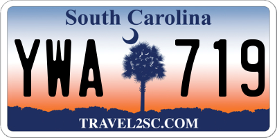 SC license plate YWA719