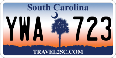 SC license plate YWA723