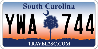 SC license plate YWA744
